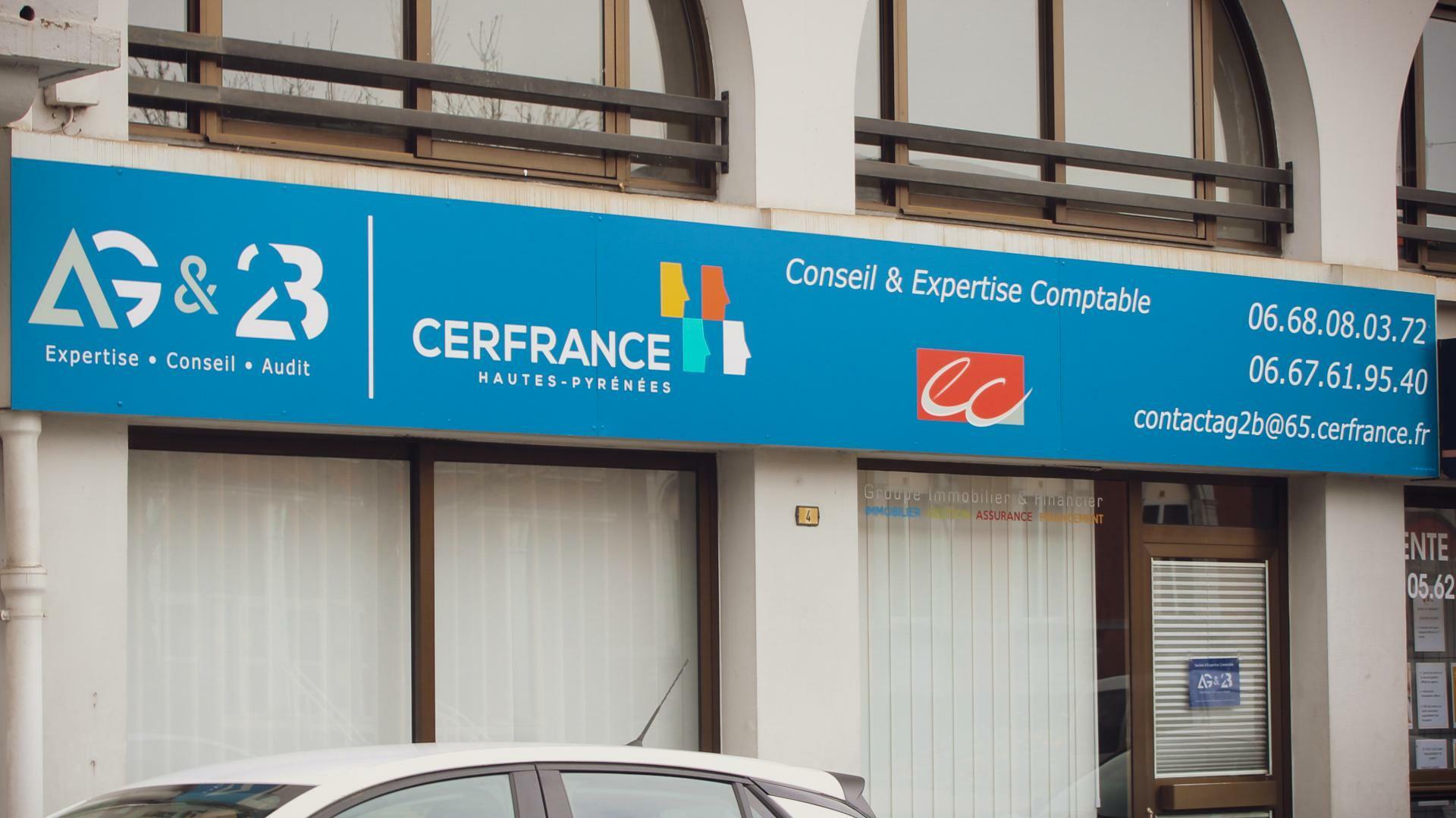 Devanture Agence d'un cabinet comptable à Lourdes